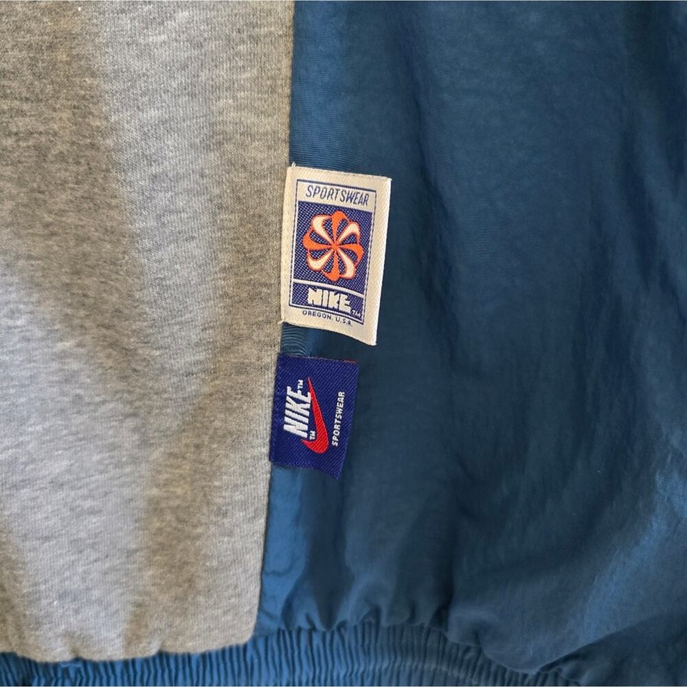 Vintage Style Retro 90s Nike Colorblock Icon Clash Hoodie SZ XS - Picture 8 of 15
